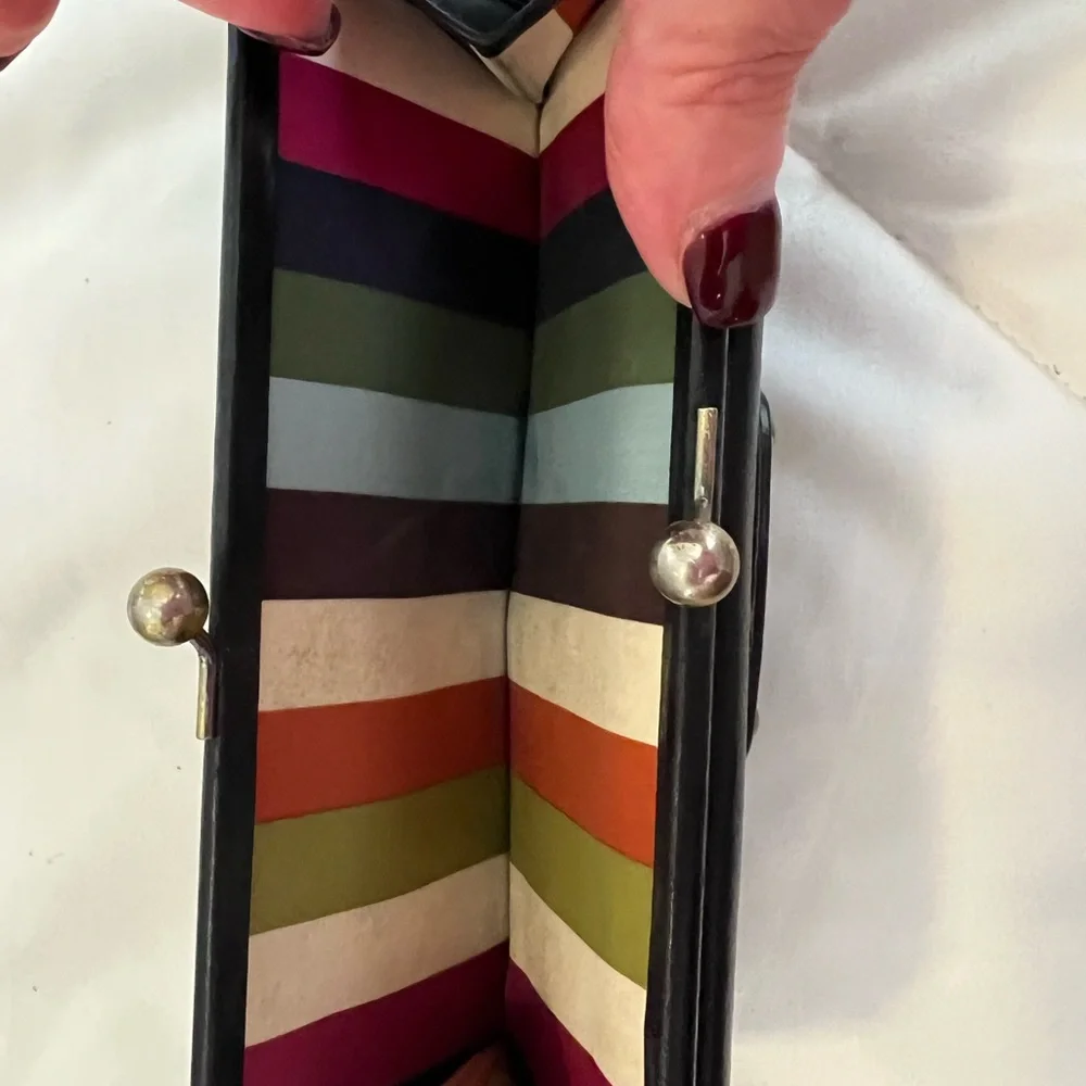 Coach Black Leather Wallet with Gold Accents - Picture 10 of 11